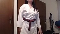 Feticismo del sudore con un fantastico kimono da karate